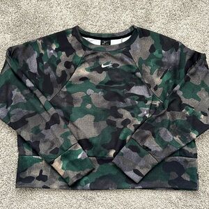 Nike Camouflage Crop Sweatshirt M